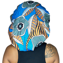Load image into Gallery viewer, Satin Lined African Print Bonnet: Nana Yaa