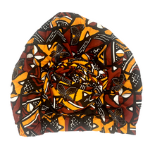 Load image into Gallery viewer, Satin Lined African Print Turban