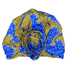 Load image into Gallery viewer, Satin Lined African Print Turban