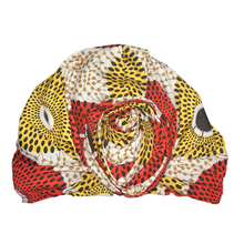 Load image into Gallery viewer, Satin Lined African Print Turban
