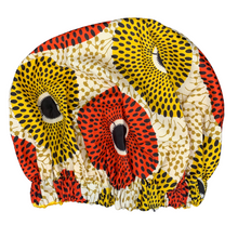Load image into Gallery viewer, Satin Lined African Print Bonnet: Sakyiwaa
