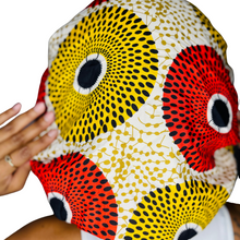 Load image into Gallery viewer, Satin Lined African Print Bonnet: Sakyiwaa
